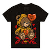 Jordan 7 Citrus DopeSkill Toddler Kids T-shirt Broken Bear Graphic Streetwear - Black