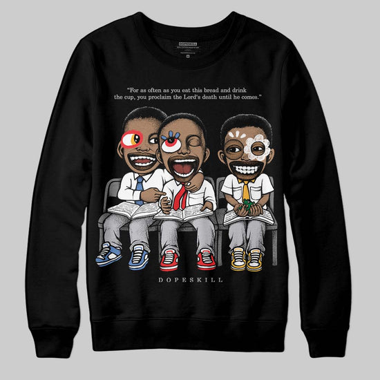 Grey Sneakers DopeSkill Sweatshirt First Sunday Graphic Streetwear - Black