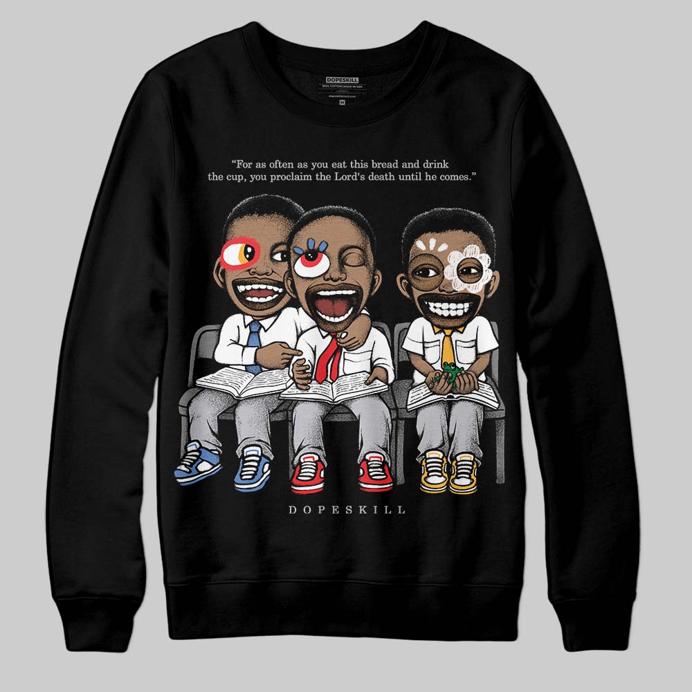 Grey Sneakers DopeSkill Sweatshirt First Sunday Graphic Streetwear - Black