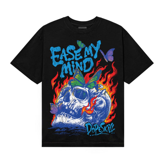 Royal Blue Sneakers DopeSkill T-Shirt Ease My Mind Graphic Streetwear - Black