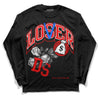 Jordan 1 Retro High OG "Satin Bred" DopeSkill Long Sleeve T-Shirt Loser Lover Graphic Streetwear - Black