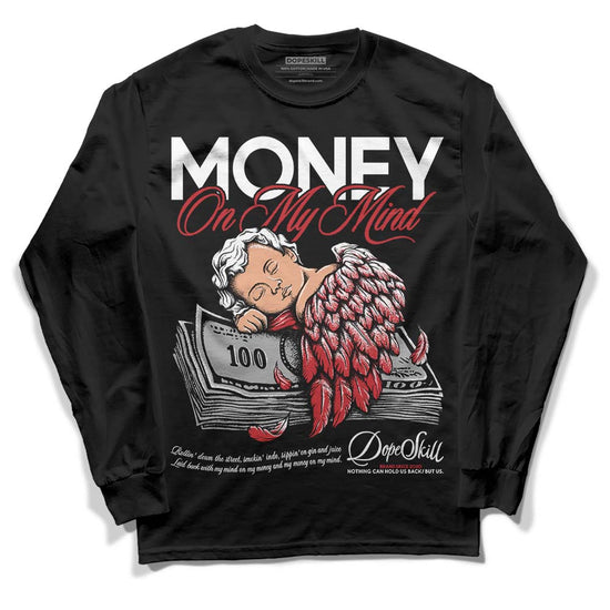 Jordan 12 “Red Taxi” DopeSkill Long Sleeve T-Shirt MOMM Graphic Streetwear - Black