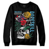 Jordan 1 Mid GS 'Six Championships' DopeSkill Sweatshirt Side Hustle Graphic Streetwear - Black