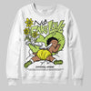 Jordan 13 Retro Bright Cactus DopeSkill Sweatshirt No Fake Love Graphic Streetwear - White