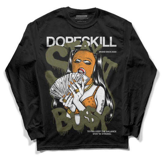 Jordan 5 "Olive" DopeSkill Long Sleeve T-Shirt Stay It Busy Graphic Streetwear - Black