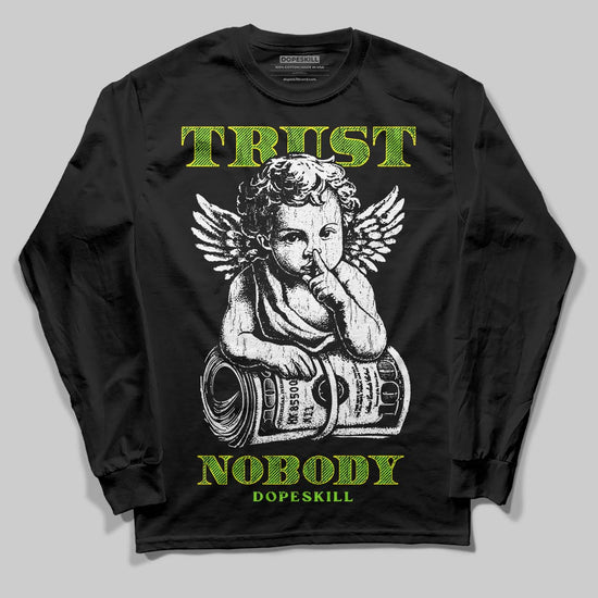 Neon Green Sneakers DopeSkill Long Sleeve T-Shirt Trust Nobody Graphic Streetwear - black