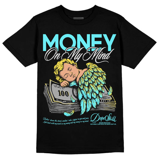 Jordan 5 Aqua DopeSkill T-Shirt MOMM Graphic Streetwear - Black