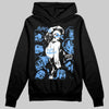 Jordan 5 Black University Blue DopeSkill Hoodie Sweatshirt Built Different Graphic Streetwear - black