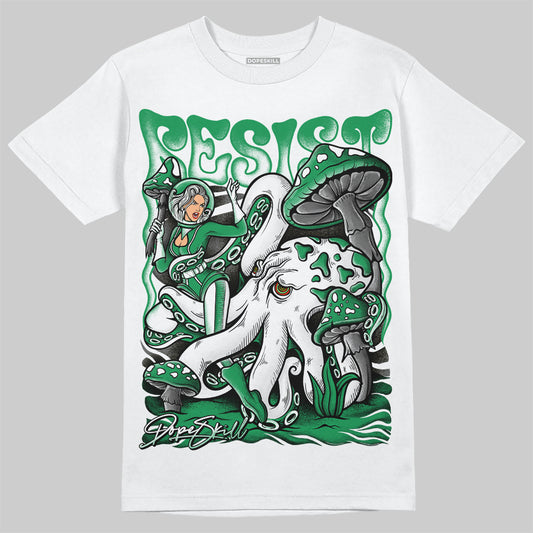 Jordan 1 Low Lucky Green DopeSkill T-Shirt Resist Graphic Streetwear - White 