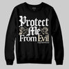 Jordan 5 Retro Reverse Metallic DopeSkill Sweatshirt Protect Me From Evil Graphic Streetwear - Black