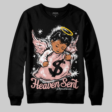 Jordan 1 Low OG “Rust Pink” DopeSkill Sweatshirt Heaven Sent Graphic Streetwear - Black