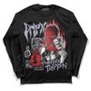 Jordan 4 “Bred Reimagined” DopeSkill Long Sleeve T-Shirt Drip'n Never Tripp'n Graphic Streetwear - Black