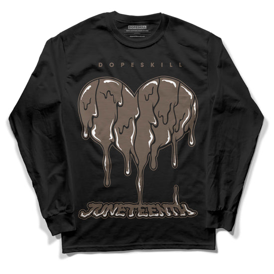 Jordan 1 Retro High OG Palomino DopeSkill Long Sleeve T-Shirt Juneteenth Heart Graphic Streetwear - Black