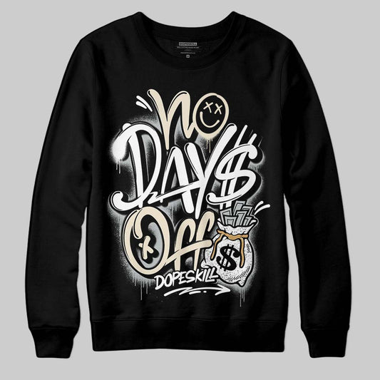 Jordan 5 Retro Reverse Metallic DopeSkill Sweatshirt No Days Off Graphic Streetwear - Black