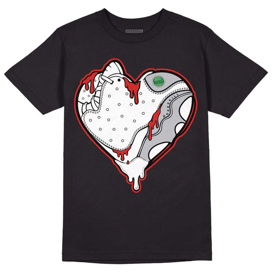 Jordan 13 “Wolf Grey” DopeSkill T-Shirt Heart Jordan 13 Graphic Streetwear - Black