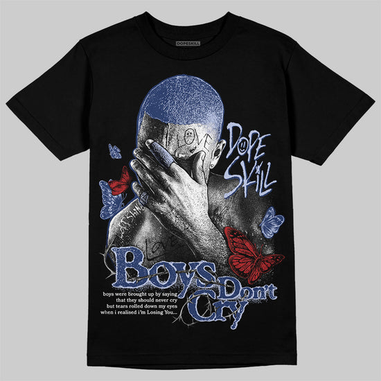 Jordan 6 Retro 'White And Midnight Navy' DopeSkill T-Shirt Boys Don't Cry Graphic Streetwear - Black