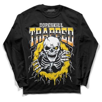 Jordan 6 “Yellow Ochre” DopeSkill Long Sleeve T-Shirt Trapped Halloween Graphic Streetwear - Black