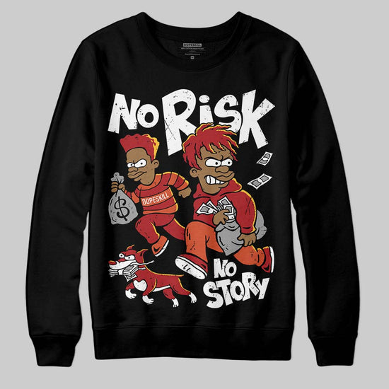 Nigel Sylvester x Air Jordan 4 ‘Brick by Brick’ DopeSkill Sweatshirt No Risk No Story Graphic Streetwear - Black