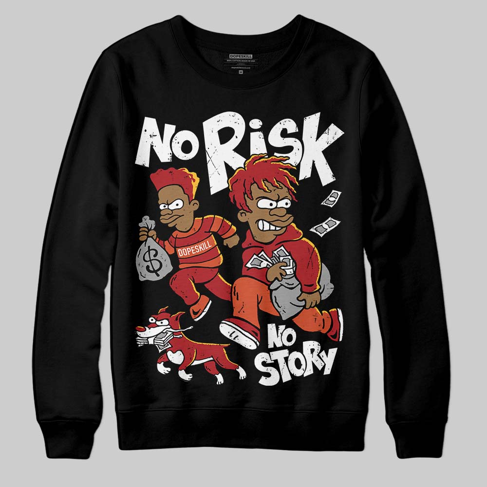 Nigel Sylvester x Air Jordan 4 ‘Brick by Brick’ DopeSkill Sweatshirt No Risk No Story Graphic Streetwear - Black