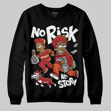 Nigel Sylvester x Air Jordan 4 ‘Brick by Brick’ DopeSkill Sweatshirt No Risk No Story Graphic Streetwear - Black
