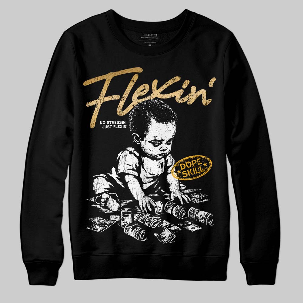 Jordan 12 Retro 'Taxi' 2025 DopeSkill Sweatshirt Flexin' Graphic Streetwear - black