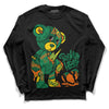 Green Sneakers DopeSkill Long Sleeve T-Shirt Broken Heart Graphic Streetwear - Black