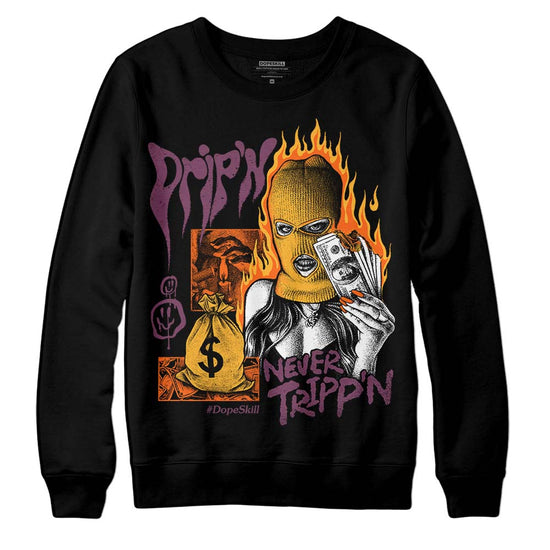 Jordan 1 Retro High OG Brotherhood DopeSkill Sweatshirt Drip'n Never Tripp'n Graphic Streetwear - Black