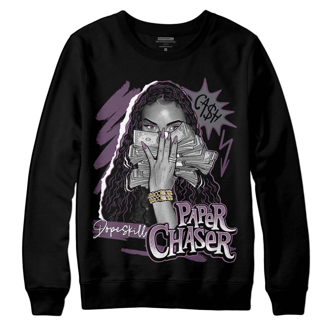 Jordan 2 “Mauve/Off-Noir” DopeSkill Sweatshirt NPC Graphic Streetwear - Black