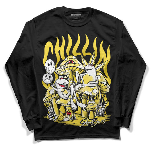 Wmns Air Jordan 11 Low 'Yellow Snakeskin' DopeSkill Long Sleeve T-Shirt Chillin Graphic Streetwear - Black