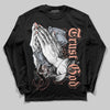 DJ Khaled x Jordan 5 Retro ‘Crimson Bliss’ DopeSkill Long Sleeve T-Shirt Trust God Graphic Streetwear - Black