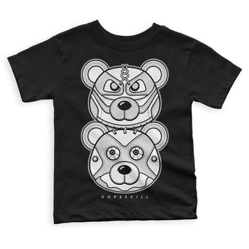 Dunk Low ‘Pure Platinum’ DopeSkill Toddler Kids T-shirt Leather Bear Graphic Streetwear - Black