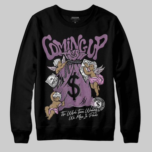 Jordan 2 “Mauve/Off-Noir” DopeSkill Sweatshirt Money Bag Coming Up Graphic Streetwear - Black