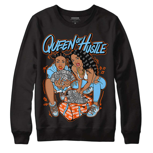 Dunk Low Futura University Blue DopeSkill Sweatshirt Queen Of Hustle Graphic Streetwear - Black