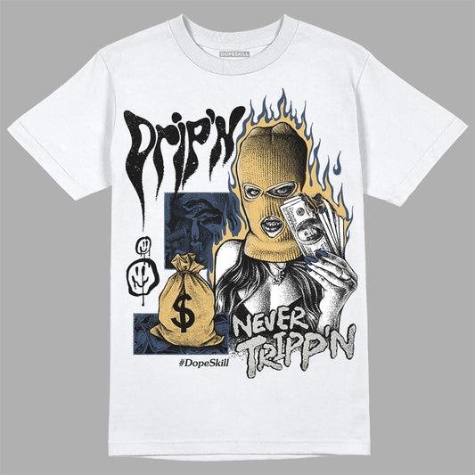 A Ma Maniere x Jordan 5 Dawn “Photon Dust” DopeSkill T-Shirt Drip'n Never Tripp'n Graphic Streetwear - White