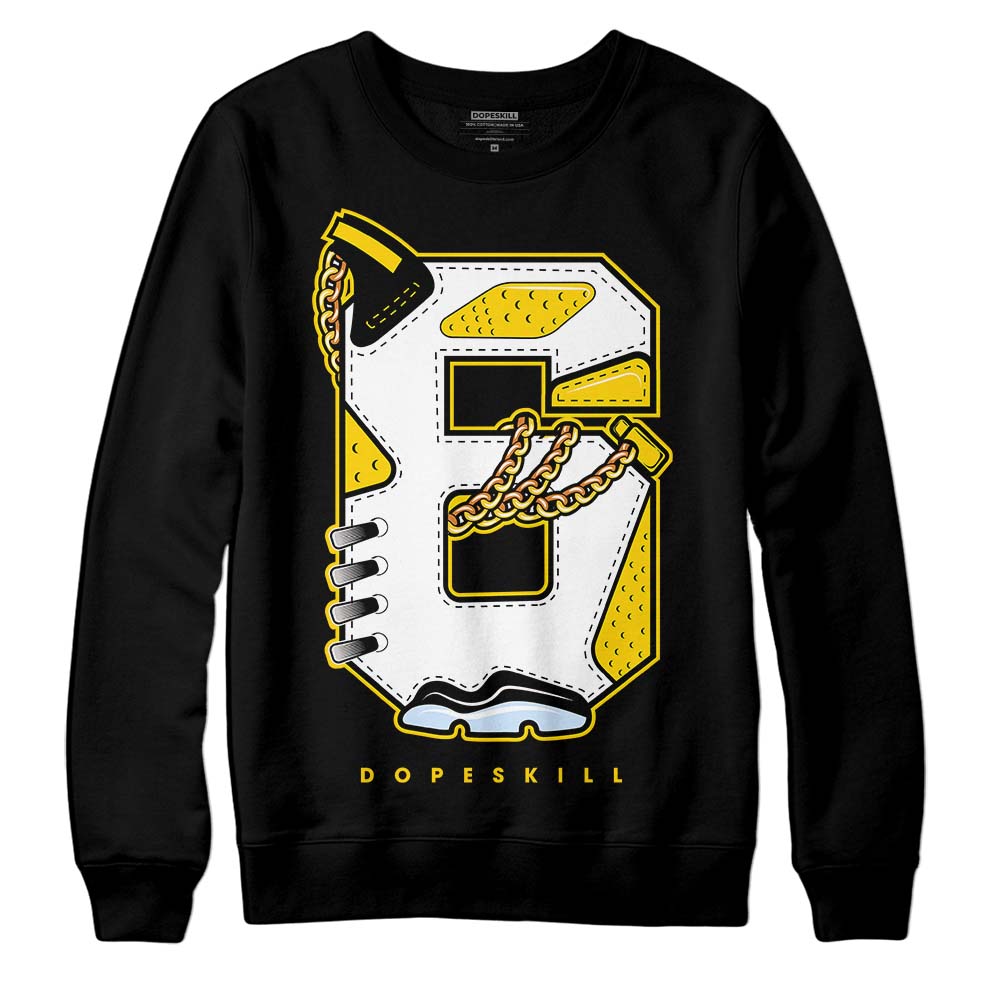 Jordan 6 “Yellow Ochre” DopeSkill Sweatshirt No.6 Graphic Streetwear - Black