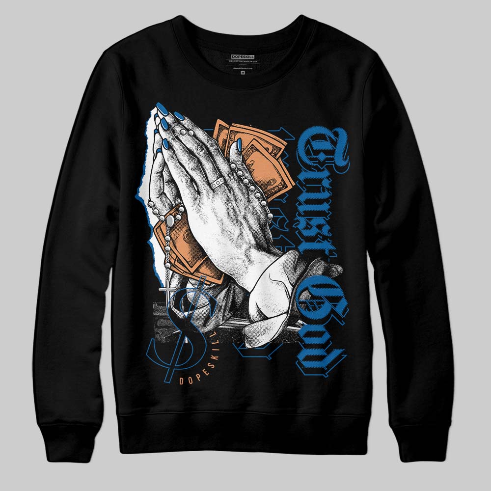 Jordan 3 Retro Wizards DopeSkill Sweatshirt Trust God Graphic Streetwear - black