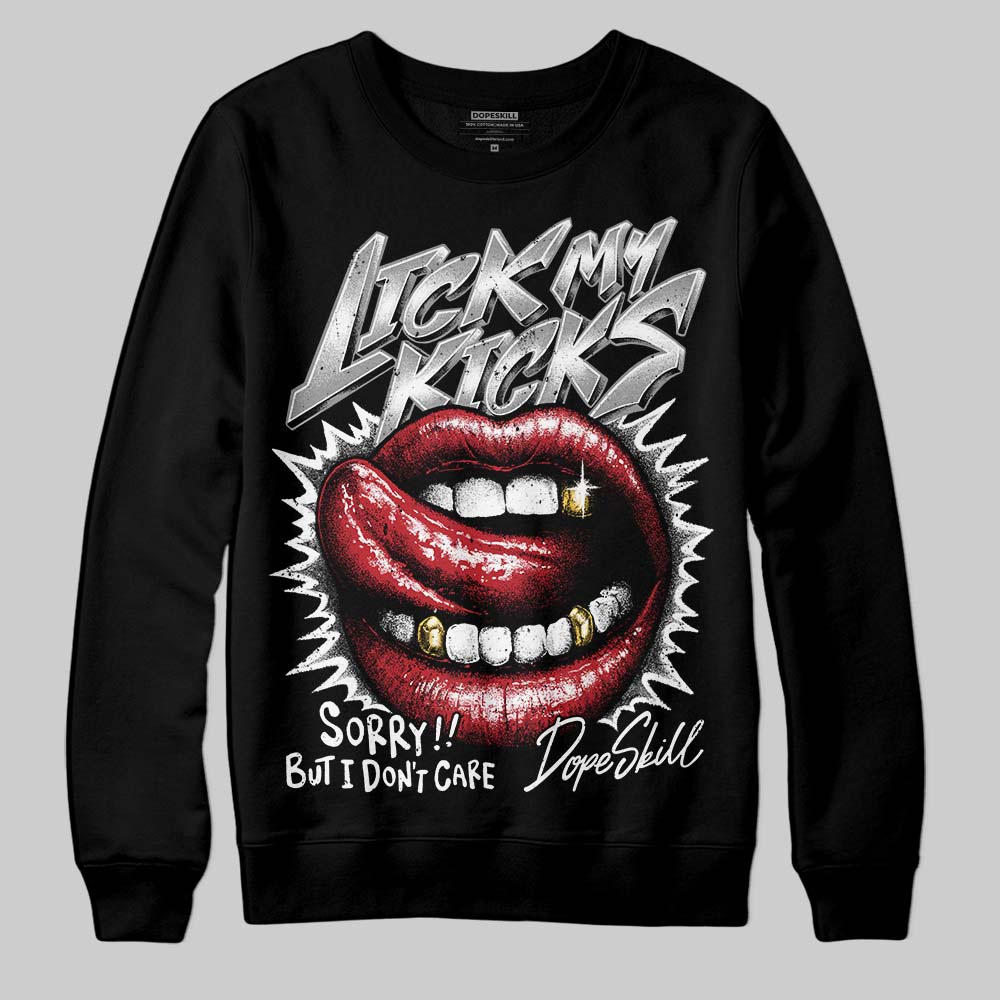 Jordan 14 Retro ‘Black Toe’ DopeSkill Sweatshirt Lick My Kicks Graphic Streetwear - Black