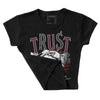 Burgundy 5s DopeSkill Women's Crop Top Trust No One Graphic