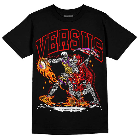 Red Sneakers DopeSkill T-Shirt VERSUS Graphic Streetwear - Black