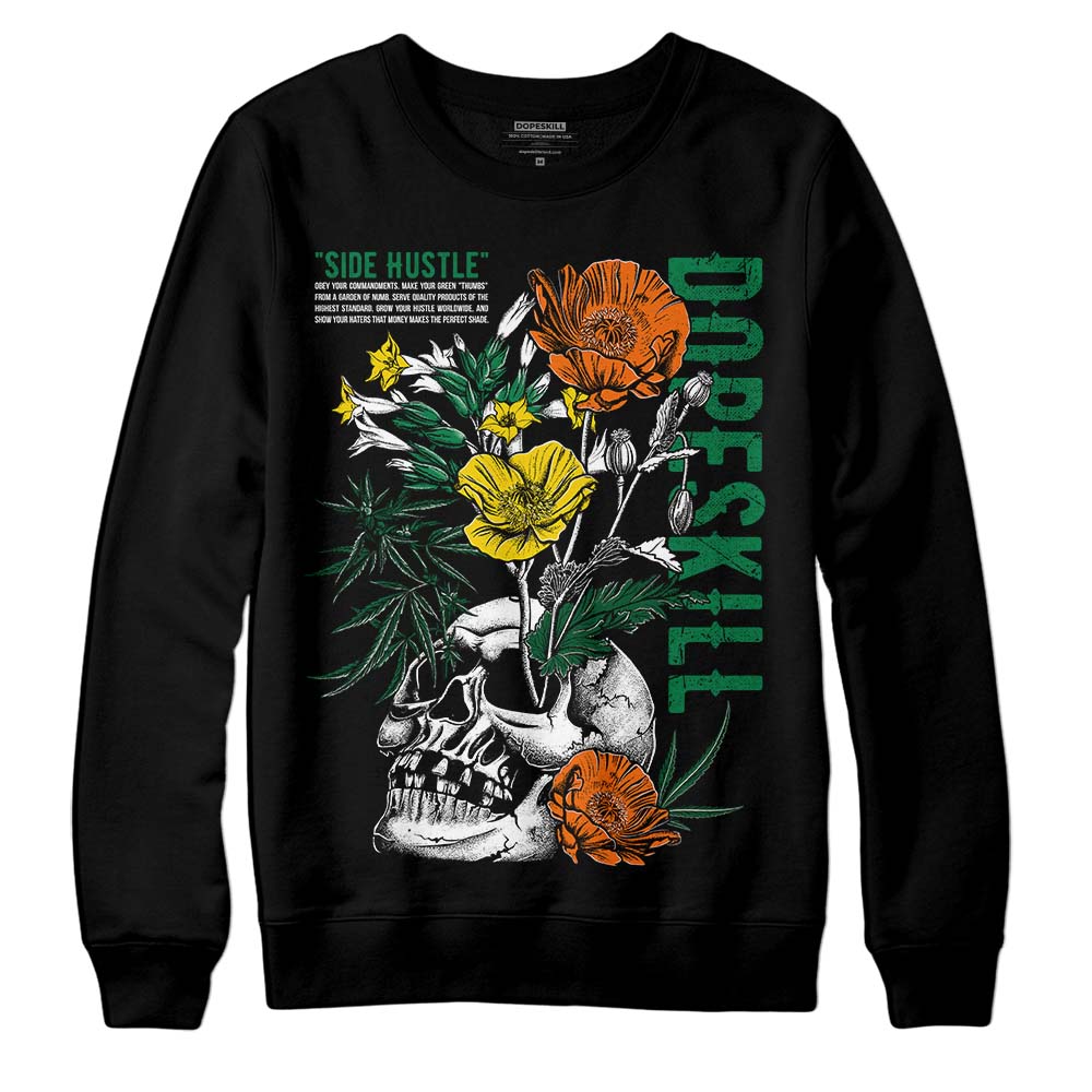 Green Sneakers DopeSkill Sweatshirt Side Hustle Graphic Streetwear - Black