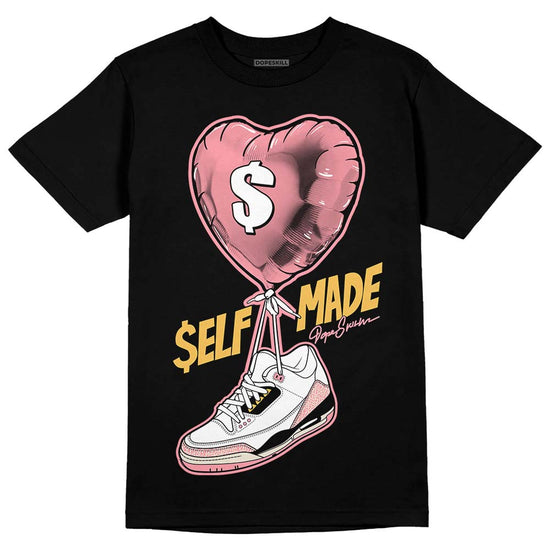 Jordan 3 GS “Red Stardust” DopeSkill T-Shirt Self Made Graphic Streetwear - Black 