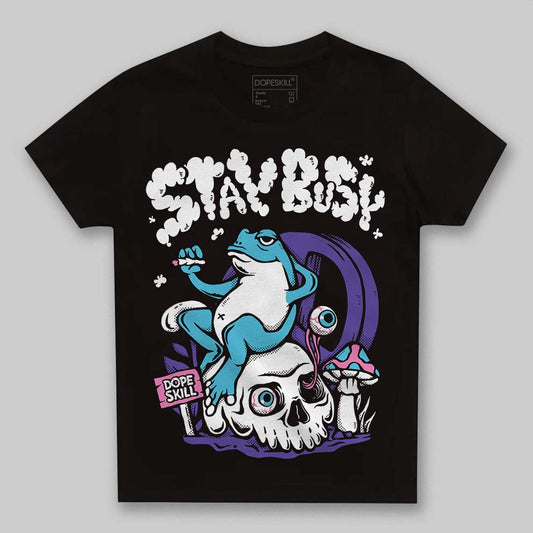 Jordan 8 Retro 'Aqua' 2025 DopeSkill Toddler Kids T-shirt Stay Busy Graphic Streetwear - black