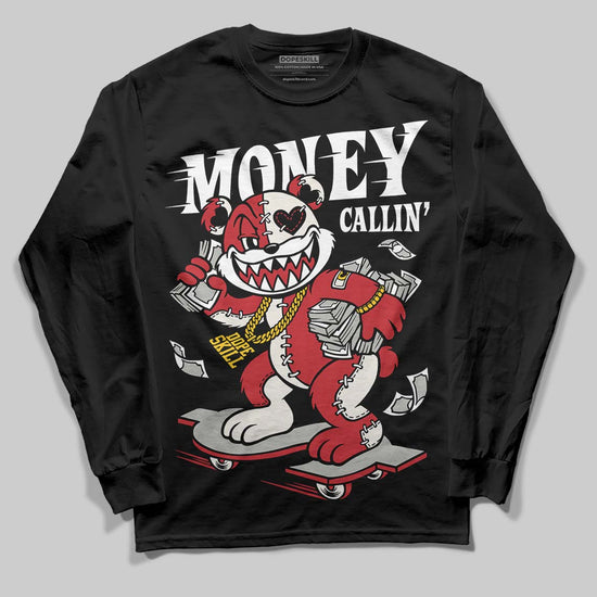 Jordan 4 “Flight Club” DopeSkill Long Sleeve T-Shirt Money Callin' Graphic Streetwear - Black