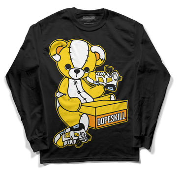 Jordan 6 “Yellow Ochre” DopeSkill Long Sleeve T-Shirt Sneakerhead BEAR Graphic Streetwear - Black