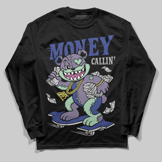 Jordan 1 Retro Low OG Zion Williamson Voodoo Alternate DopeSkill Long Sleeve T-Shirt Money Callin' Graphic Streetwear - Black