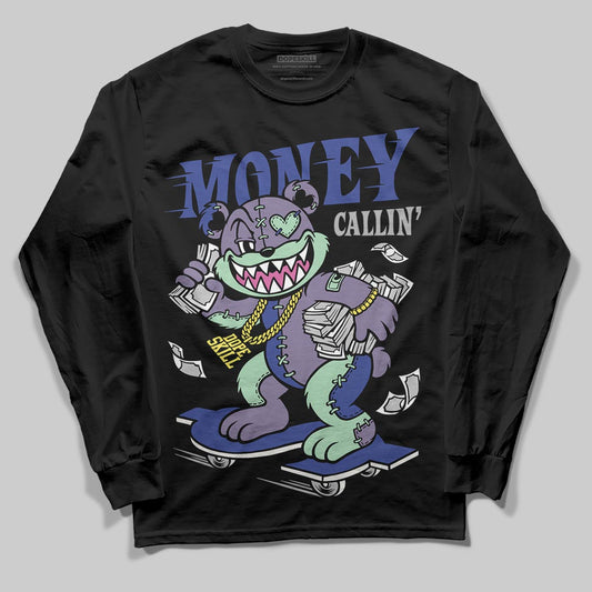Jordan 1 Retro Low OG Zion Williamson Voodoo Alternate DopeSkill Long Sleeve T-Shirt Money Callin' Graphic Streetwear - Black