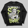 Jordan 5 “Luminous Green” DopeSkill Long Sleeve T-Shirt Stay It Busy Graphic Streetwear - Black