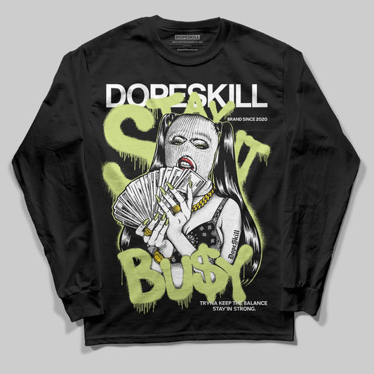 Jordan 5 “Luminous Green” DopeSkill Long Sleeve T-Shirt Stay It Busy Graphic Streetwear - Black