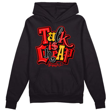 Red Sneakers DopeSkill Hoodie Sweatshirt Talk Is Chip Graphic Streetwear - Black