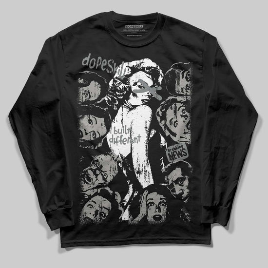 Jordan 9 Cool Grey DopeSkill Long Sleeve T-Shirt Built Different Graphic Streetwear - Black